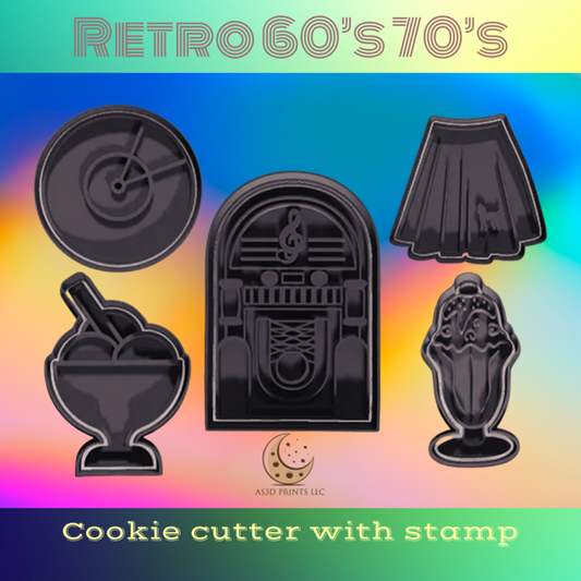 Retro cookie cutter with stamp