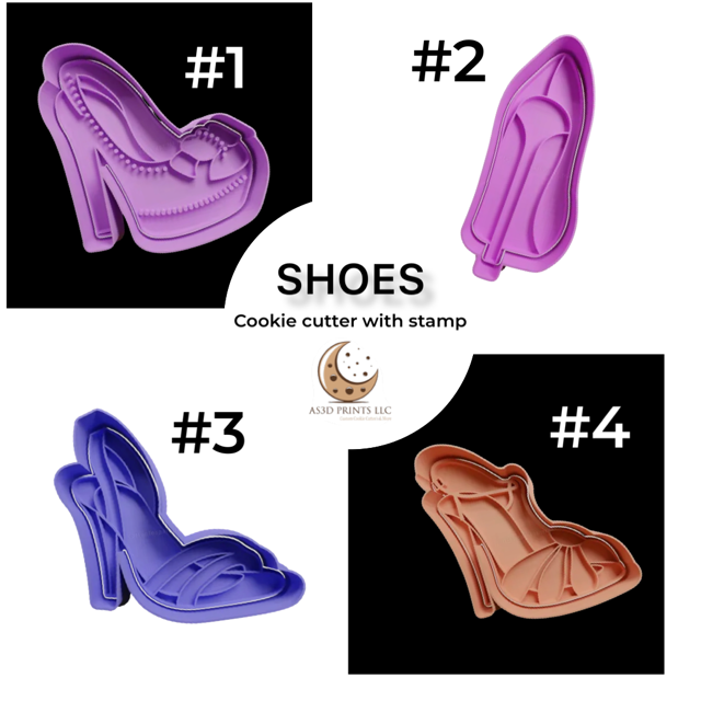SHOES  cookie cutter with stamp