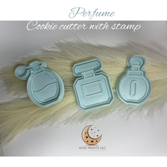 Perfume cookie cutter with stamp