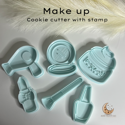 Make Up cookie cutters with stamp