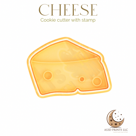 Cheese cookie cutter with stamp