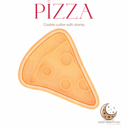 Pizza cookie cutter with stamp