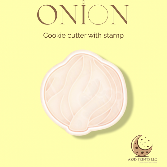 Onion cookie cutter with stamp
