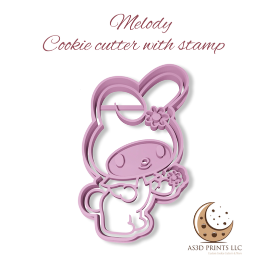 Melody cookie cutter with stamp