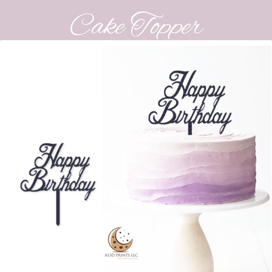 Happy Birthday cake topper