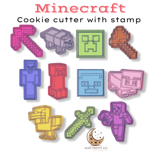Minecraft cookie cutter with stamp