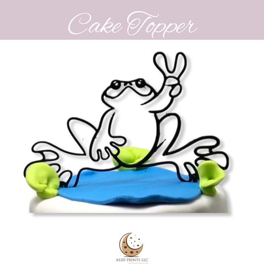 Frog cake topper