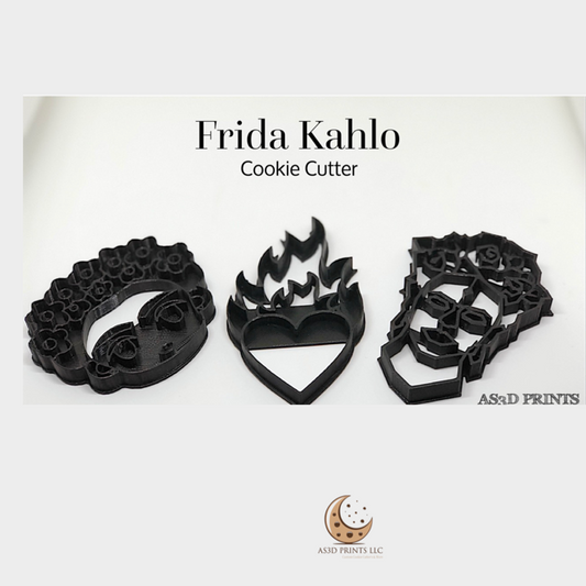 Frida Kahlo cookie cutter with stamp