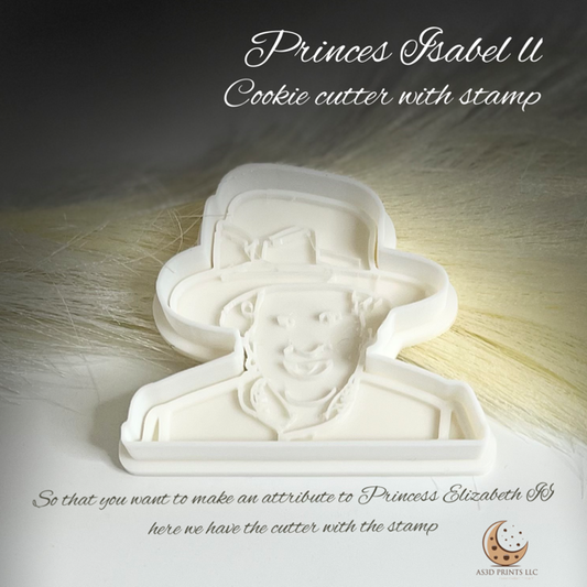 Princes Isabel II cookie cutter with stamp