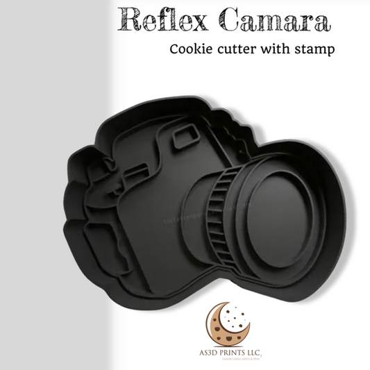 Reflex Camara cookie cutter with stamp