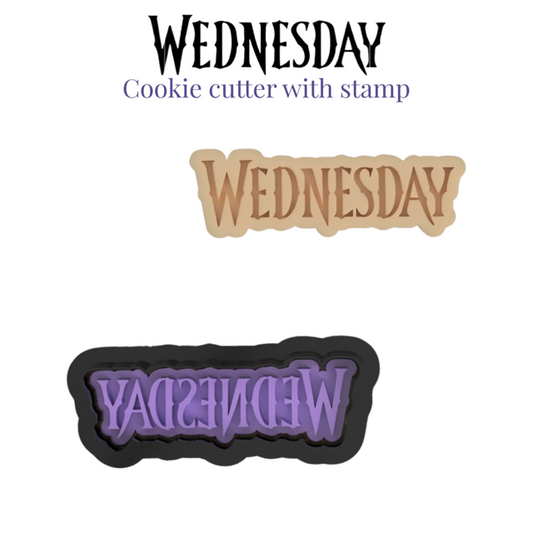 Wednesday #2 cookie cutter with stamp