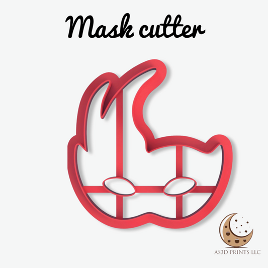 Mask cookie cutter with stamp
