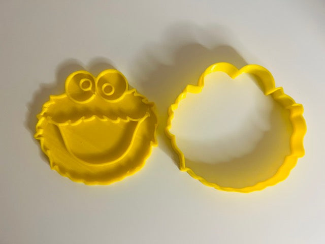 Sesame Street cookie cutter with stamp