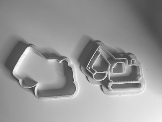Truck cookie cutter with stamp