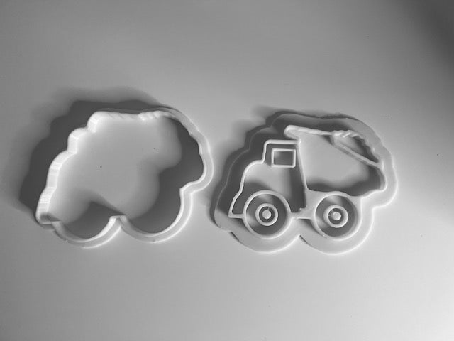 Truck cookie cutter with stamp