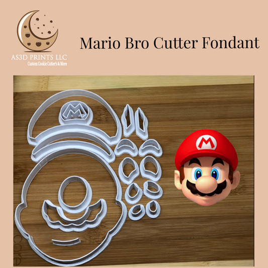 MARIO BRO FACE cutter fondant