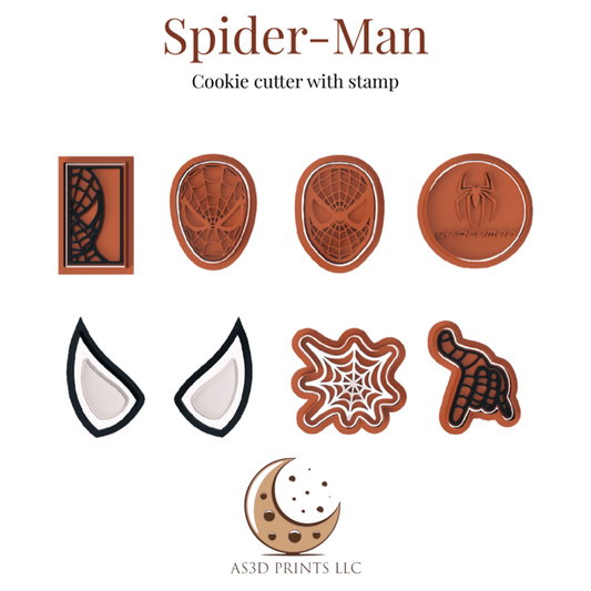 Spider-Man cookie cutter with stamp